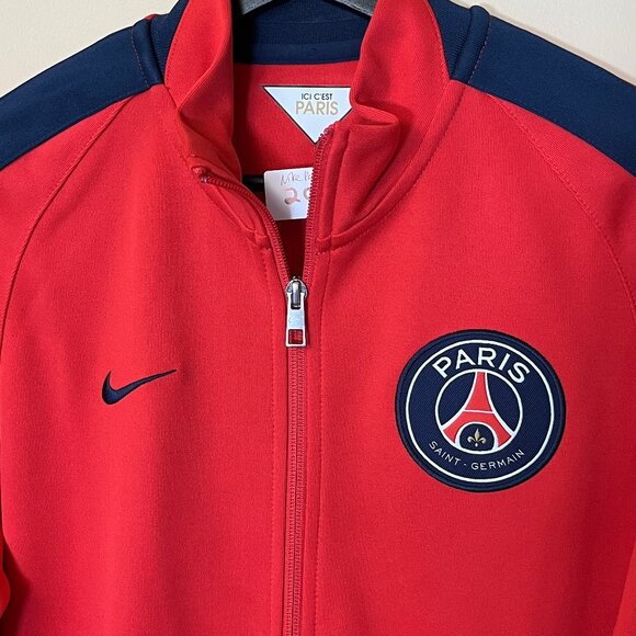 Nike Paris Saint Germain Full Zip Track Jacket - Men's Size S - Red This item i - Picture 2 of 12